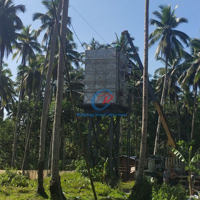 प्रीफैब स्टील वाटर टैंक टॉवर टिकाऊ स्टील ऊंचा पानी टॉवर