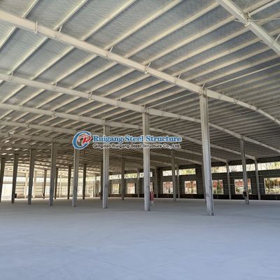गैल्वेनाइज्ड या पेंट की गई सतह निर्माण के लिए अनुकूलित इस्पात संरचना गोदाम