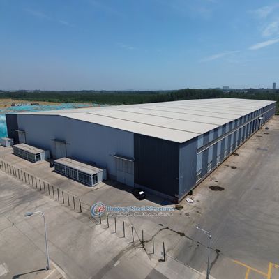 मॉड्यूलर स्टील संरचना गोदाम अनुकूलन योग्य हल्के वजन टिकाऊ