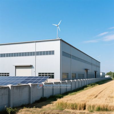 जस्ती या चित्रित फिनिश के साथ कस्टम स्टील स्ट्रक्चर वेयरहाउस