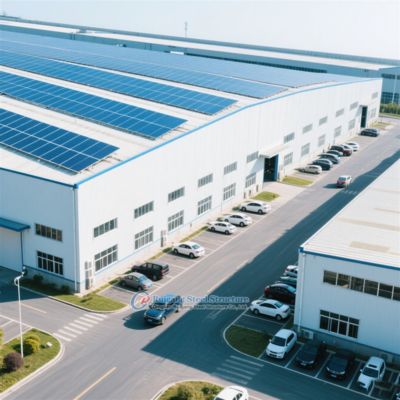 अछूता सैंडविच पैनलों के साथ कस्टम स्टील संरचना गोदाम