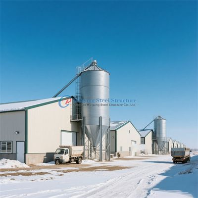 पोल्ट्री फार्म इस्पात संरचनाएं, Q235 Q345 इस्पात मवेशी भवन