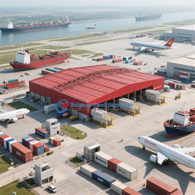 पूर्व निर्मित शेड स्टील संरचना धातु कार्यशाला भवन गोदाम