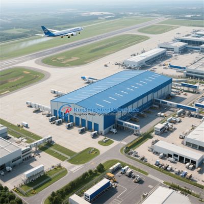 पूर्वनिर्मित फायर प्रूफ स्टील स्ट्रक्चर फ्रेम वर्कशॉप वेयरहाउस हैंगर बिल्डिंग
