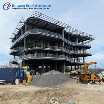 आधुनिक स्टील स्ट्रक्चर बिल्डिंग मल्टी-स्टोरी प्रीफैब्रिकेटेड ऑफिस बिल्डिंग होटल